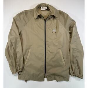 Vintage Izod Lacoste Golf Windbreaker Jacket Mens S Beige The Trails